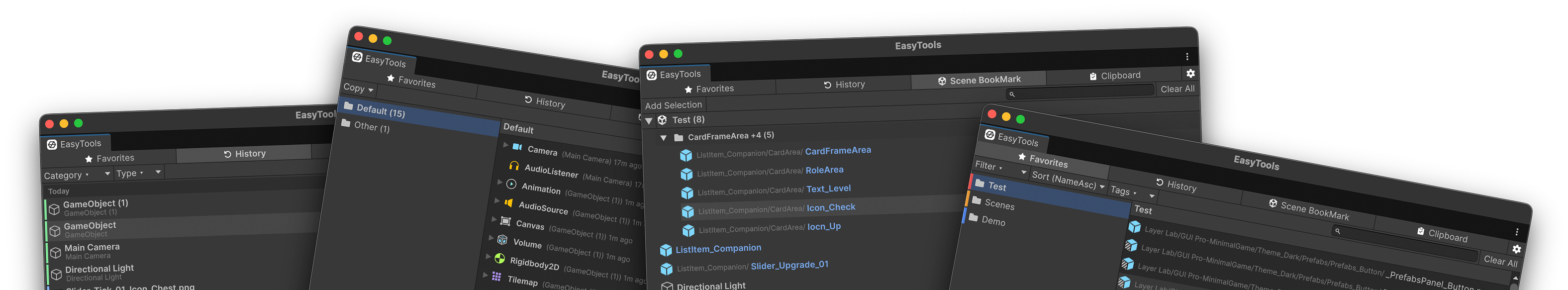 LayerLab Easy Tools — Unity editor workflow toolkit screens